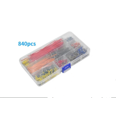 Kit 840 cabos jumper para protoboard com caixa