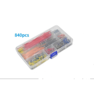 Kit 840 cabos jumper para protoboard com caixa