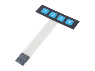 Teclado matricial de membrana 1x4, 4 teclas, painel de controle SCM - Imagem 6
