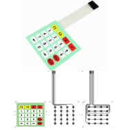 Teclado matricial de membrana 4x5, 20 teclas