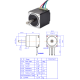 Motor de passo JK28HS32-0674 NEMA11 com cabo 300 mm e eixo redondo 1.8 - Thumb - 1