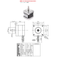 Motor de passo JK35HS34-1004 NEMA14 2 fases h&iacute;brido 1,8&deg; eixo redondo, cabo 300 mm - Thumb - 1