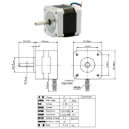 Motor de Passo NEMA17 JK42HS40-1704 (17HS4401)