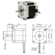 Motor de passo NEMA23 bif&aacute;sico h&iacute;brido JK57HS56-2804 - Thumb - 1