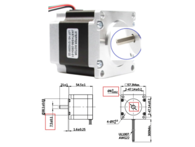 Motor de Passo H&iacute;brido 2 Fases NEMA23 JK57HS56-2804-13 - Imagem 1