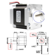 Motor de Passo H&iacute;brido 2 Fases NEMA23 JK57HS56-2804-13