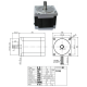 JK86HS78-5504X-01 Motor de passo h&iacute;brido de 2 fases 86 (NEMA34) - Thumb - 1