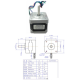 Motor de passo NEMA17 JK42HM40-0404, h&iacute;brido de 2 fases, eixo redondo, passo 0,9&deg; - Thumb - 1