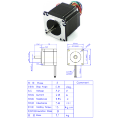 Motor de Passo NEMA23 JK57HM76-2804