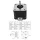 Motor de passo NEMA17 17HS4401S preto - Thumb - 1