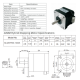 Motor de passo h&iacute;brido SL42STH34-1334A 42 mm alto torque - Thumb - 1