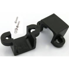 Suporte fixo pl&aacute;stico preto para motor N20 com parafuso