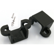 Suporte fixo pl&aacute;stico preto para motor N20 com parafuso