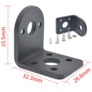 Suporte fixo 25 mm para motor DC com engrenagem 370