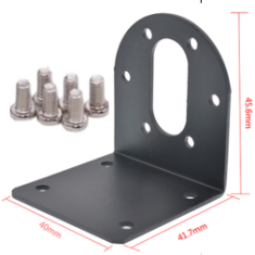 Suporte de fixa&ccedil;&atilde;o 37 mm para motor de passo redutor com fura&ccedil;&atilde;o para parafusos