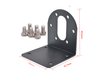 Suporte de fixa&ccedil;&atilde;o 37 mm para motor de passo redutor com fura&ccedil;&atilde;o para parafusos - Imagem 1