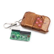Kit controle remoto sem fio 433MHz 4 teclas compat&iacute;vel com Arduino