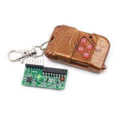 Kit controle remoto sem fio 433 MHz 4 teclas compat&iacute;vel com Arduino