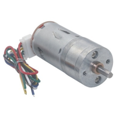 Motor DC redutor 25GA-370 24V 1360 rpm com encoder