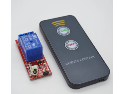 M&oacute;dulo Rel&eacute; 1 Canal 5V DC com Controle Remoto Infravermelho (IR) - Imagem 1