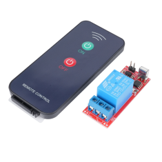 M&oacute;dulo Rel&eacute; 1 Canal DC 12V com Controle Remoto Infravermelho (IR)
