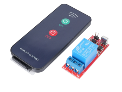 M&oacute;dulo Rel&eacute; 1 Canal DC 12V com Controle Remoto Infravermelho (IR) - Imagem 1