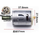 Mini motor DC escovado RS-385 24V 7.000 RPM com eixo de engrenagem di&acirc;metro 27,6 mm - Thumb - 1