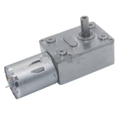Motor redutor JGY370 12V DC 66 RPM com eixo oco, alto torque, auto travamento, roda forte e redu&ccedil;&atilde;o por parafuso sem-fim