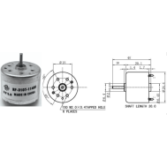Motor DC miniatura RF-310T-11400 5,9 V, eixo 10 mm (Gear Motor)