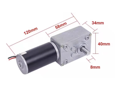 Motor DC 12V 5840-31ZY redutor por rosca sem-fim, eixo 8 mm (D8MM), 250 RPM, torque elevado - Imagem 1