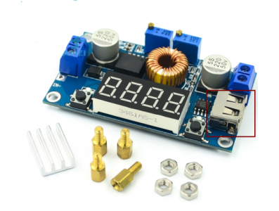 M&oacute;dulo conversor DC-DC ajust&aacute;vel XL4015 5A 75W com volt&iacute;metro digital 4 bits - Imagem 7