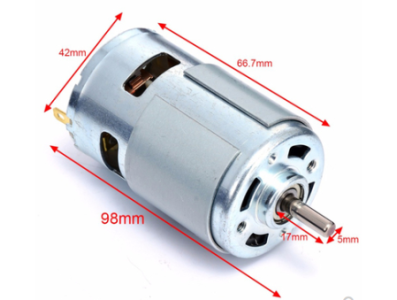 Motor DC 775 12V 12.000 RPM Eixo Redondo Alto Torque e Alta Velocidade - Imagem 1