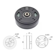 GB6010 Motor DC brushless 12 a 24 V rotor externo tipo pancake com design oco de 12,6 mm sem encoder