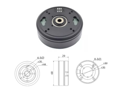 Motor brushless DC (BLDC) rotor externo GB6010+AS5048A 12&ndash;24 V CC pancake com furo oco de 12,6 mm, motor com engrenagem - Imagem 1