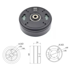 Motor Brushless DC GB6010+AS5600 12 a 24 V rotor externo pancake com design oco de 12,6 mm