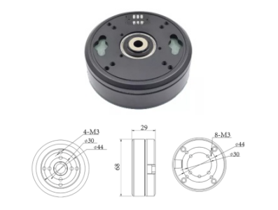 Motor Brushless DC GB6010+AS5600 12 a 24 V rotor externo pancake com design oco de 12,6 mm - Imagem 1
