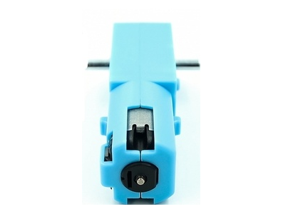 Motor redutor TT azul DC 3&ndash;6 V 110 RPM 1:90 com engrenagens met&aacute;licas - Imagem 1