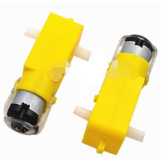 Motor de Engrenagem DC 3V&ndash;6V com Eixo Duplo Preto