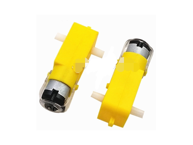 Motor de Engrenagem DC 3V&ndash;6V com Eixo Duplo Preto - Imagem 1
