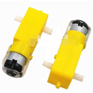 Motor de Engrenagem DC 3V&ndash;6V com Eixo Duplo Preto