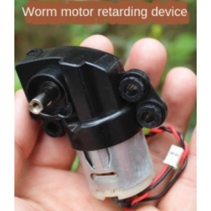 Motor redutor DC Clock 7 6&ndash;12V 60&ndash;120 rpm com engrenagem sem-fim (worm)