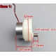 Motor de engrenagem micro s&eacute;rie 300 DC 3 a 9 V, redutor de velocidade pequeno 2,5 a 7,5 RPM, eixo curto e longo - Thumb - 1