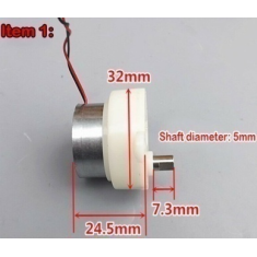 Motor de engrenagem micro s&eacute;rie 300 DC 3 a 9 V, redutor de velocidade pequeno 2,5 a 7,5 RPM, eixo curto e longo