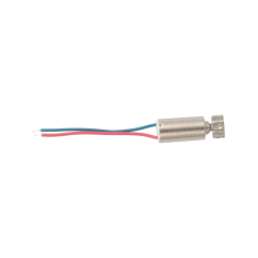 Motor de vibra&ccedil;&atilde;o DC miniatura 1,5 a 3 V 4&times;8 mm com copo oco e tubo transparente e fios vermelho e azul aprox. 20 mm