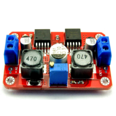M&oacute;dulo Step-down e Step-up LM2577S + LM2596S Energia Solar Vermelho