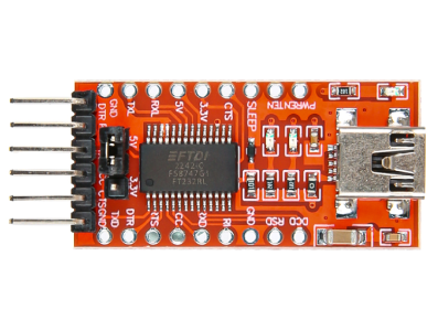 Cabo USB para TTL serial com chip FT232RL/FT232, conector Mini USB - Imagem 5
