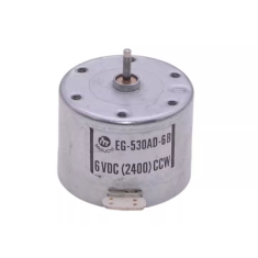 Motor DC com redutor e amplificador de &aacute;udio EG-530AD-6B 6V DC (2400) sentido anti-hor&aacute;rio