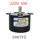 Motor s&iacute;ncrono de &iacute;m&atilde; permanente 50KTYZ AC 220V 6 W 1 rpm Gear Motor 2 (JH) - Thumb - 1