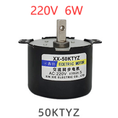 Motor redutor s&iacute;ncrono de &iacute;m&atilde; permanente 220V AC 6W 10 RPM (50KTYZ)