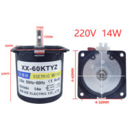 Motor de &iacute;m&atilde; permanente s&iacute;ncrono AC 220V 14 W 80 rpm modelo 60KTYZ Gear Motor 2 (JH)